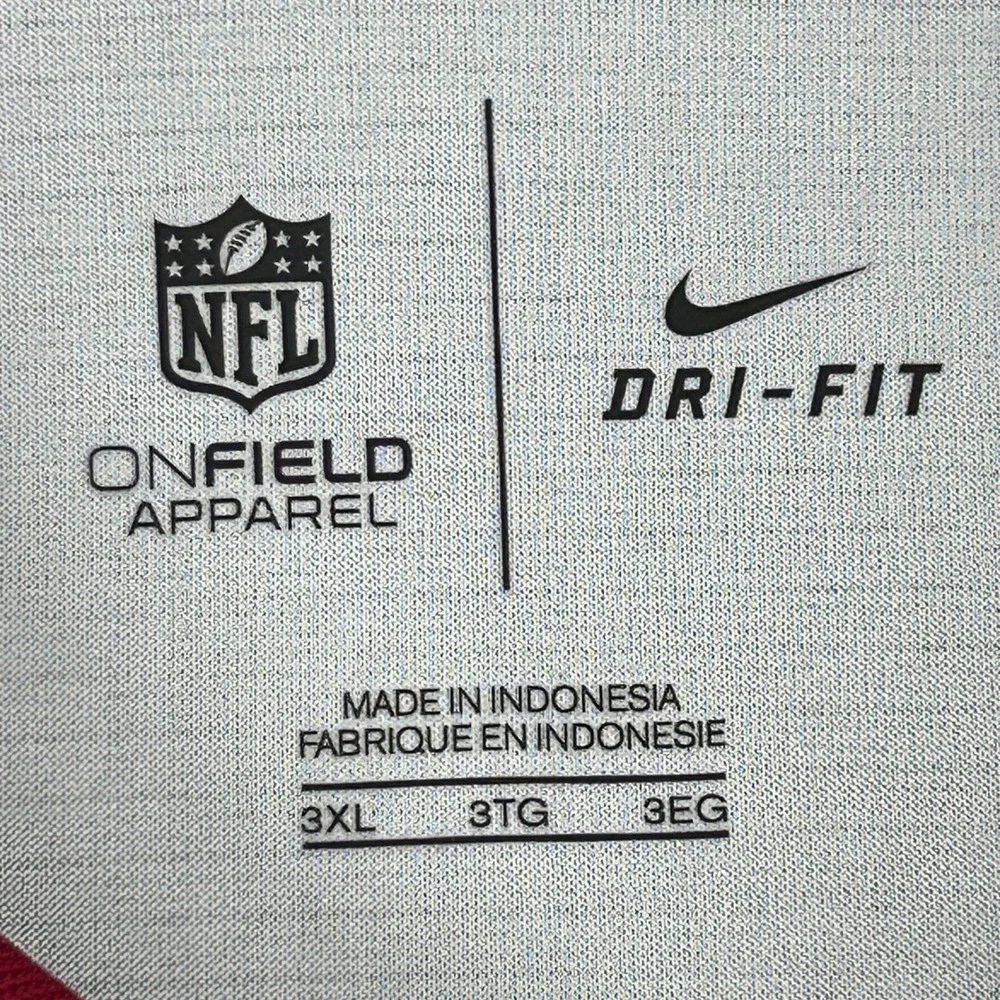 Washington Redskins NFL Shirt Men's 3XL Gray‎ Nike Dri-Fit Short Sleeve Polo